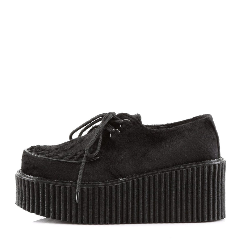 Demonia CREEPER-202 Sneaker (Black Fur)