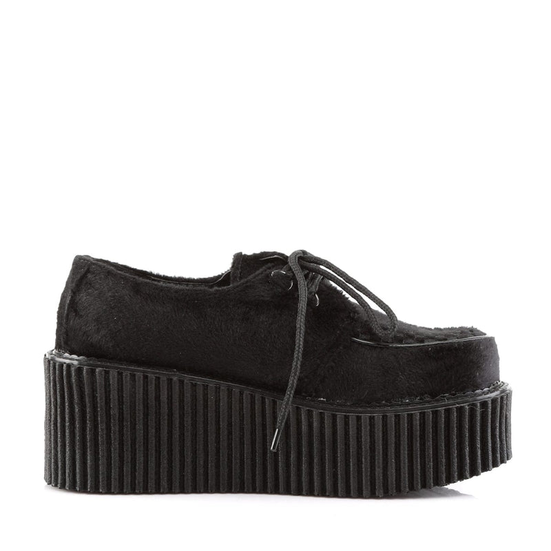 Demonia CREEPER-202 Sneaker (Black Fur)