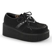 Demonia CREEPER-206 Sneaker (Black Vegan Suede-Vegan Leather)