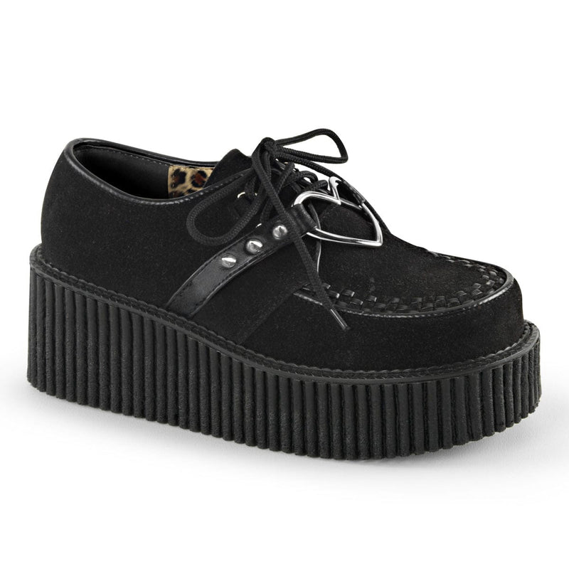 Demonia CREEPER-206 Sneaker (Black Vegan Suede-Vegan Leather)