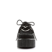 Demonia CREEPER-206 Sneaker (Black Vegan Suede-Vegan Leather)