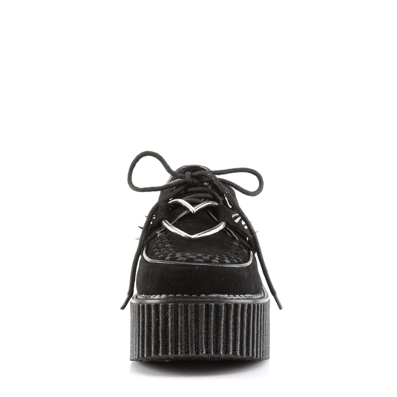 Demonia CREEPER-206 Sneaker (Black Vegan Suede-Vegan Leather)