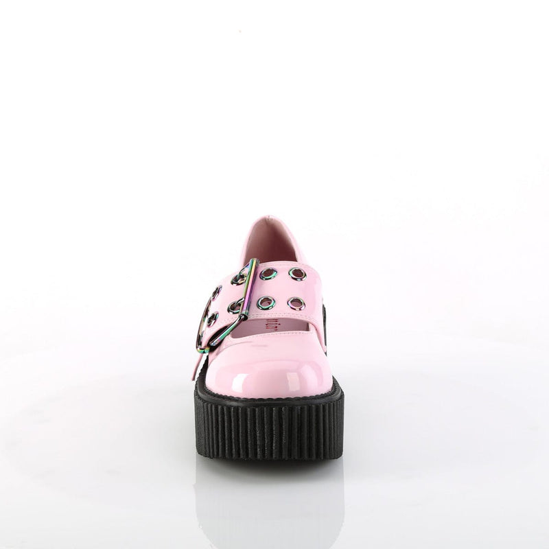 Demonia CREEPER-230 Mary Jane (Baby Pink Holo Patent)