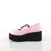 Demonia CREEPER-230 Mary Jane (Baby Pink Holo Patent)