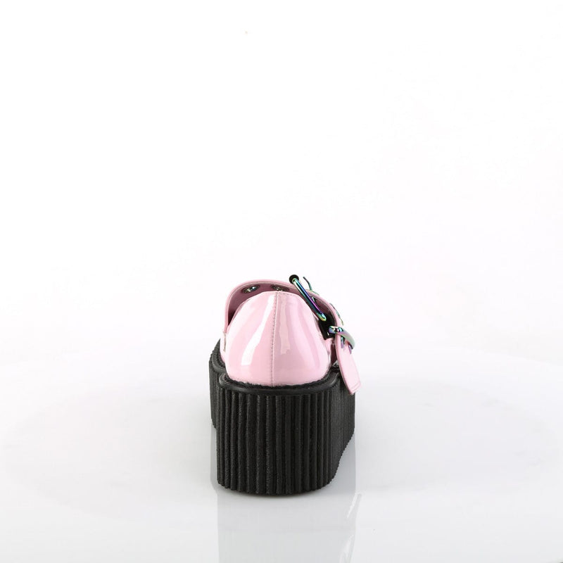 Demonia CREEPER-230 Mary Jane (Baby Pink Holo Patent)