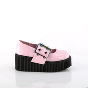 Demonia CREEPER-230 Mary Jane (Baby Pink Holo Patent)