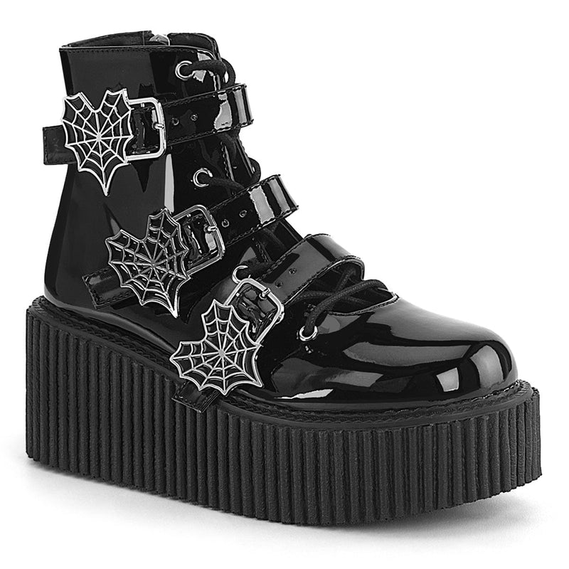 Demonia CREEPER-260 Sneaker (Black Patent)