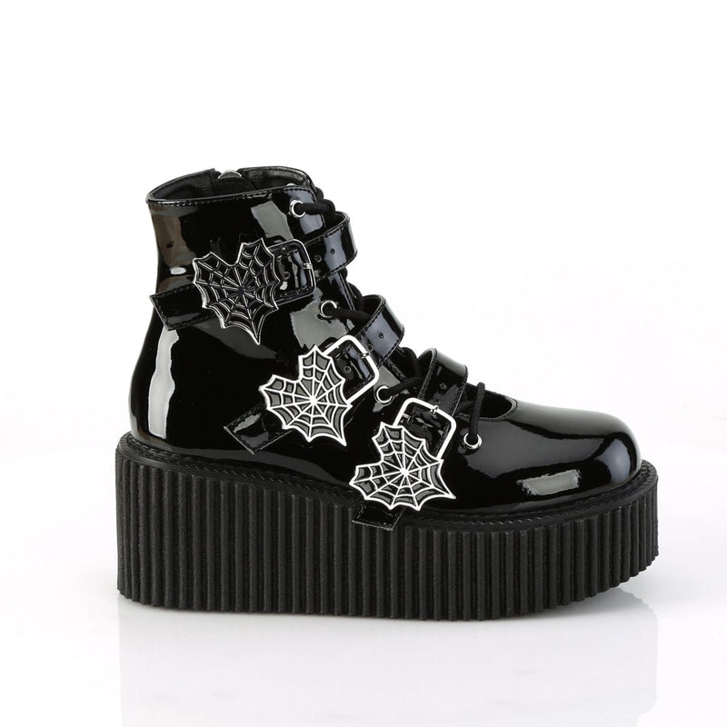 Demonia CREEPER-260 Sneaker (Black Patent)