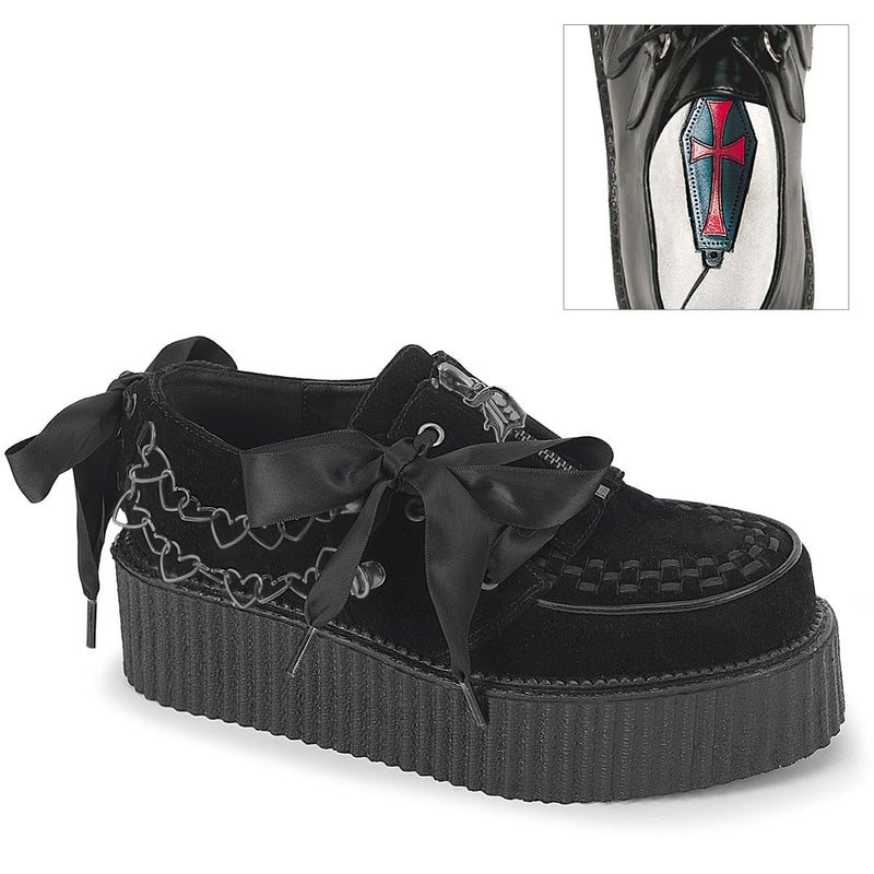 Demonia CREEPER-312 Black Velvet Creepers