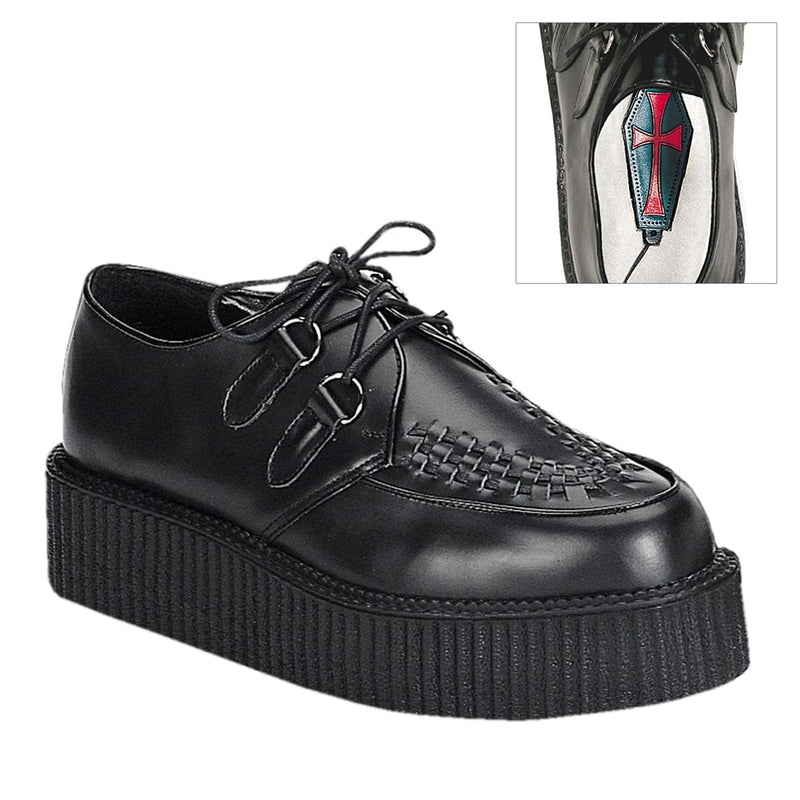 Demonia CREEPER-402 Sneaker (Black Leather) 4