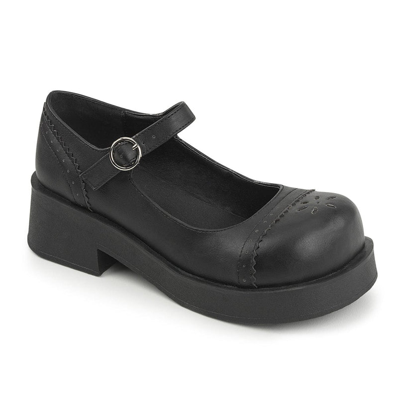 Demonia CRUX-07 Mary Jane (Black Vegan Leather)