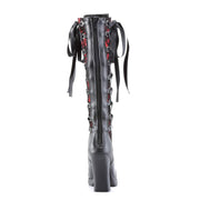 Demonia CRYPTO-106 Black-Red Vegan Leather