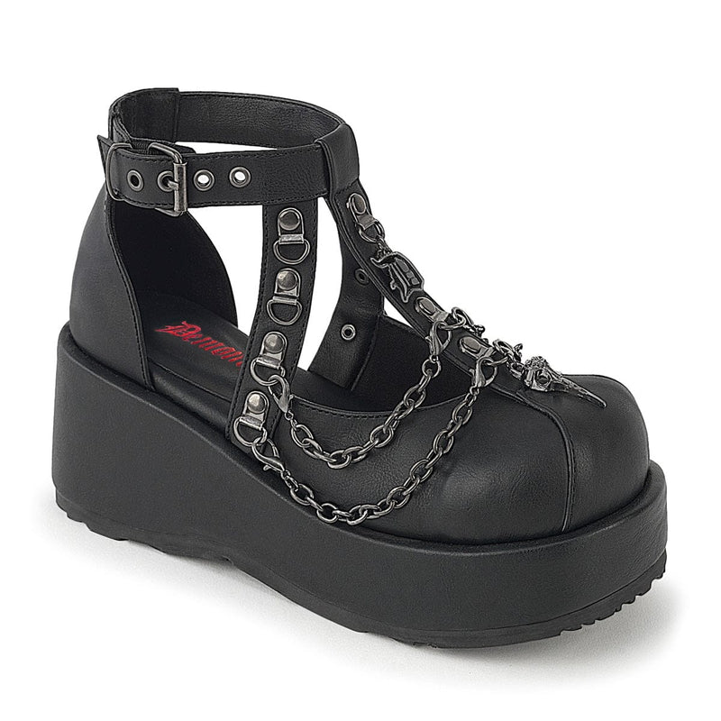 Demonia CUBBY-28 Sandal (Black Vegan Leather)