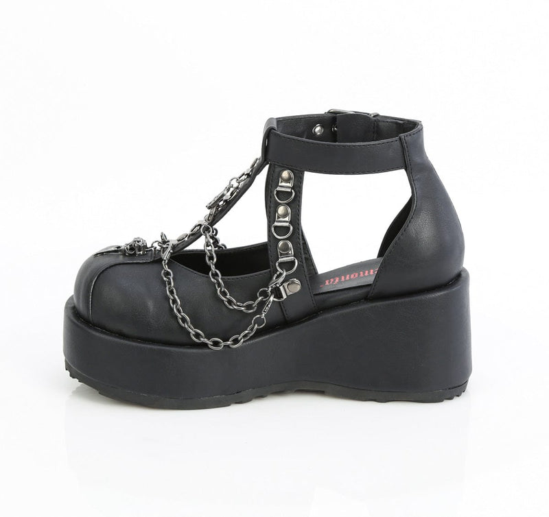 Demonia CUBBY-28 Sandal (Black Vegan Leather)