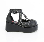 Demonia CUBBY-28 Sandal (Black Vegan Leather)