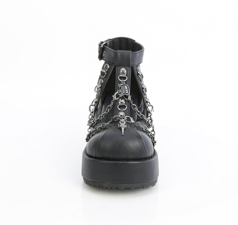 Demonia CUBBY-28 Sandal (Black Vegan Leather)