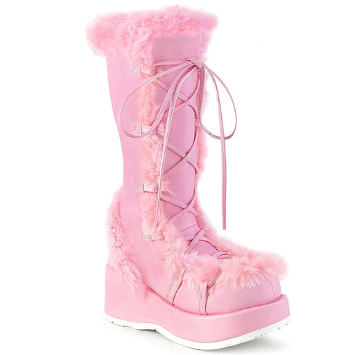 Demonia CUBBY-311 Mid-Calf Boot (Baby Pink Vegan Leather) 6