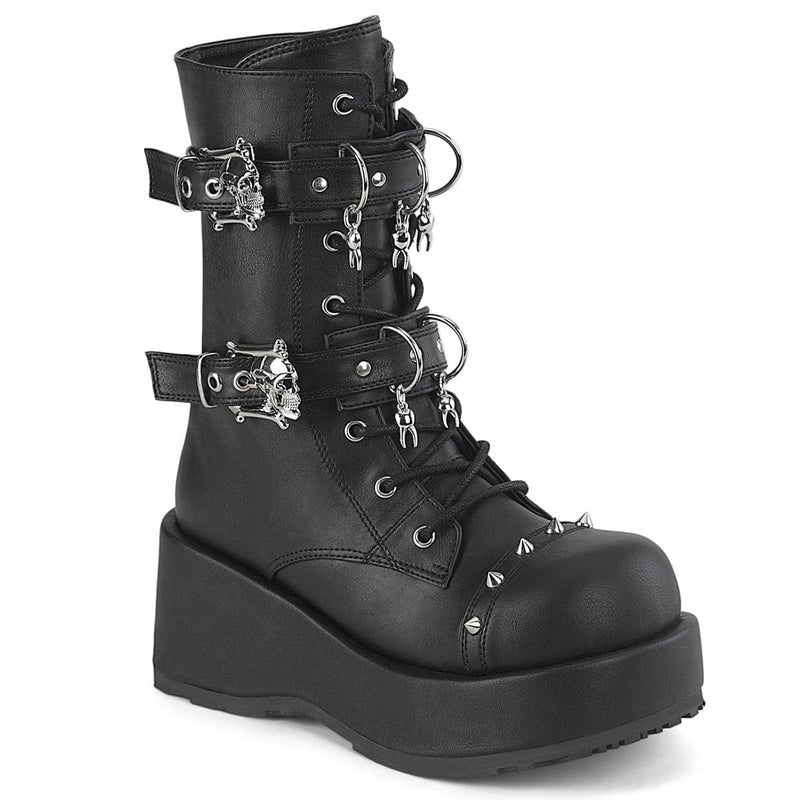 Demonia CUBBY-54 Ankle Boot (Black Vegan Leather) 6