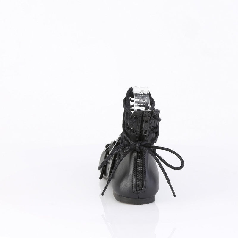 Demonia DAISY-11 Flat (Black Vegan Leather)