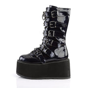 Demonia DAMNED-225 Mid-Calf Boot (Black Hologram Vegan Leather)