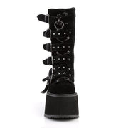 Demonia DAMNED-225 Mid-Calf Boot (Black Vegan Leather)