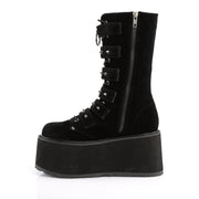 Demonia DAMNED-225 Mid-Calf Boot (Black Vegan Leather)