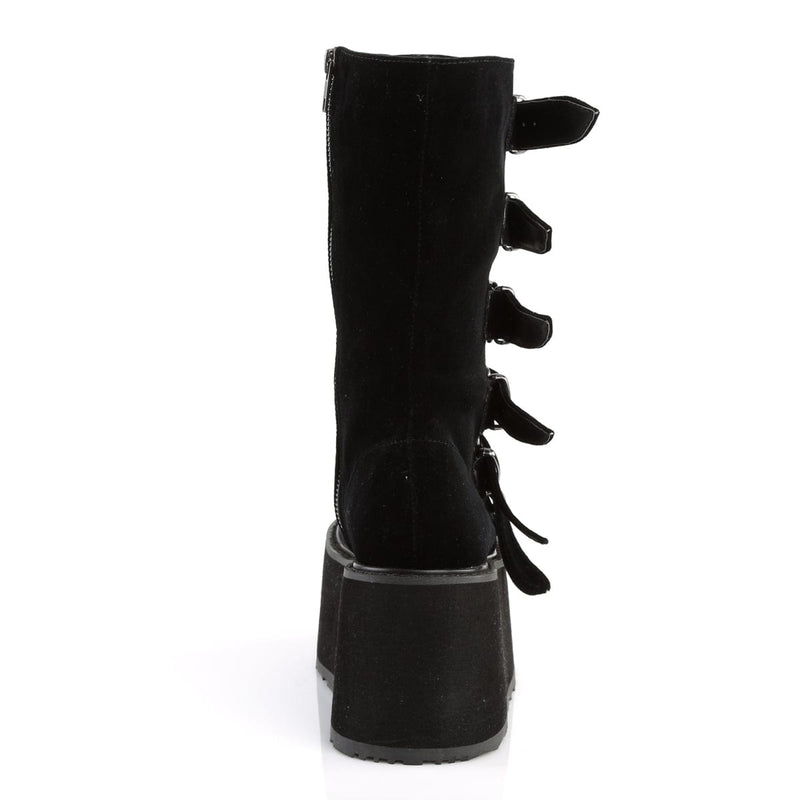 Demonia DAMNED-225 Mid-Calf Boot (Black Vegan Leather)