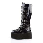 Demonia DAMNED-318 Knee High Boot (Black Hologram Vegan Leather)