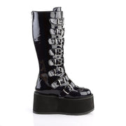 Demonia DAMNED-318 Knee High Boot (Black Hologram Vegan Leather)
