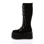 Demonia DAMNED-318 Knee High Boot (Black Velvet)