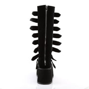 Demonia DAMNED-318 Knee High Boot (Black Velvet)