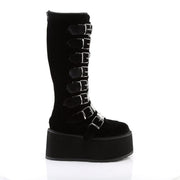 Demonia DAMNED-318 Knee High Boot (Black Velvet)