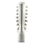 Demonia DAMNED-318 Knee High Boot (White Vegan Leather)