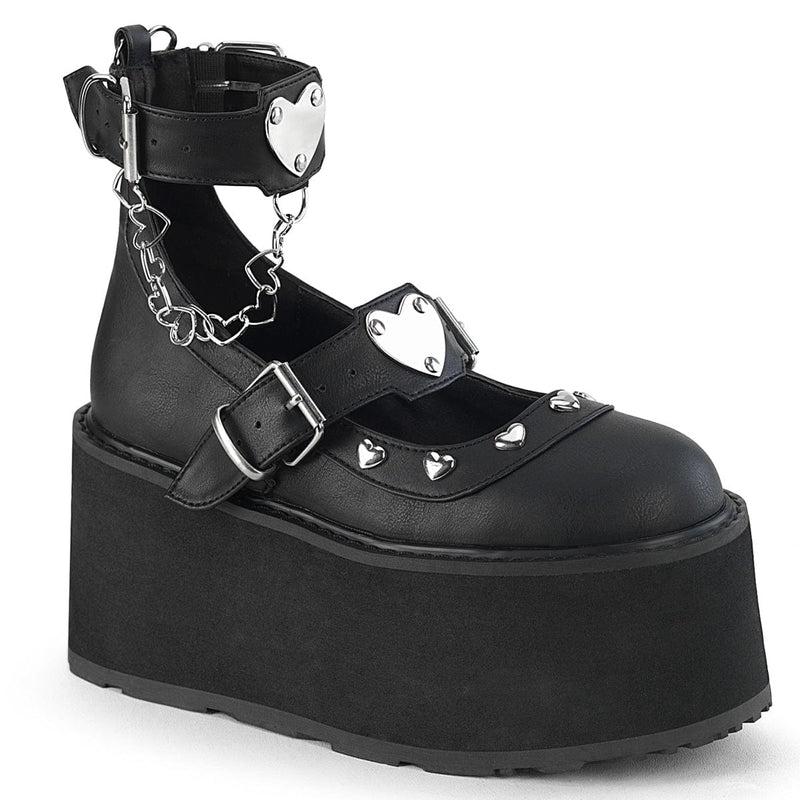 Demonia DAMNED-56 Black Vegan Leather 6