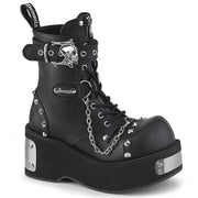 Demonia DANK-57 Ankle Boot (Black Vegan Leather)