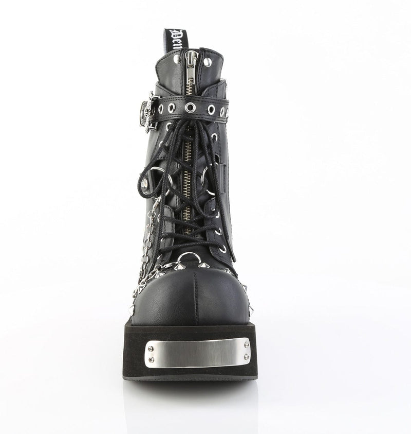 Demonia DANK-57 Ankle Boot (Black Vegan Leather)