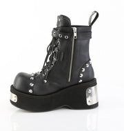 Demonia DANK-57 Ankle Boot (Black Vegan Leather)