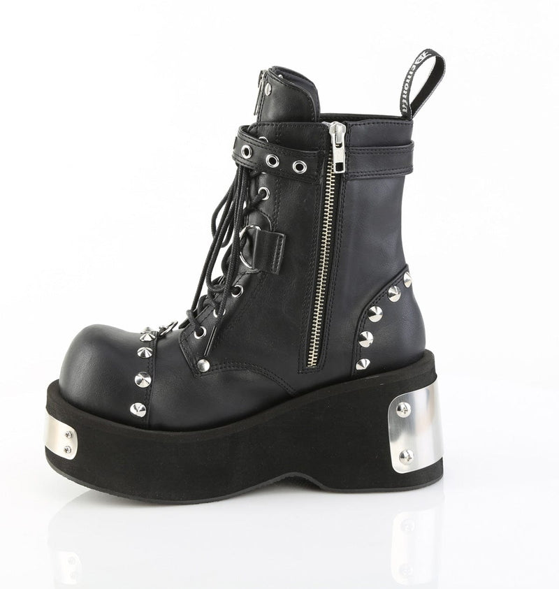 Demonia DANK-57 Ankle Boot (Black Vegan Leather)