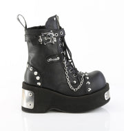 Demonia DANK-57 Ankle Boot (Black Vegan Leather)