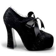 Demonia DEMON-11 Pump (Black Satin-Black Lace)