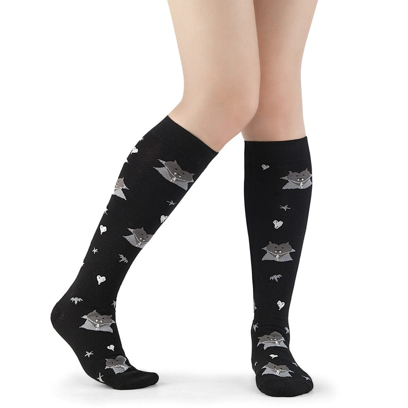 Demonia Demonia Knee-High Socks DH-202 – Vampire Hearts