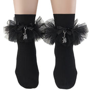 Demonia Demonia Ruffle Charm Socks DH-102 Demonia Tulle Ruffle Socks