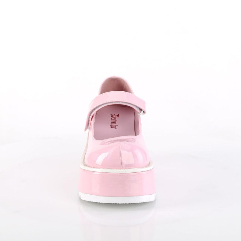 Demonia DOLLIE-01 Mary Jane (Baby Pink Holo Patent)