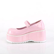 Demonia DOLLIE-01 Mary Jane (Baby Pink Holo Patent)