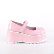 Demonia DOLLIE-01 Mary Jane (Baby Pink Holo Patent)