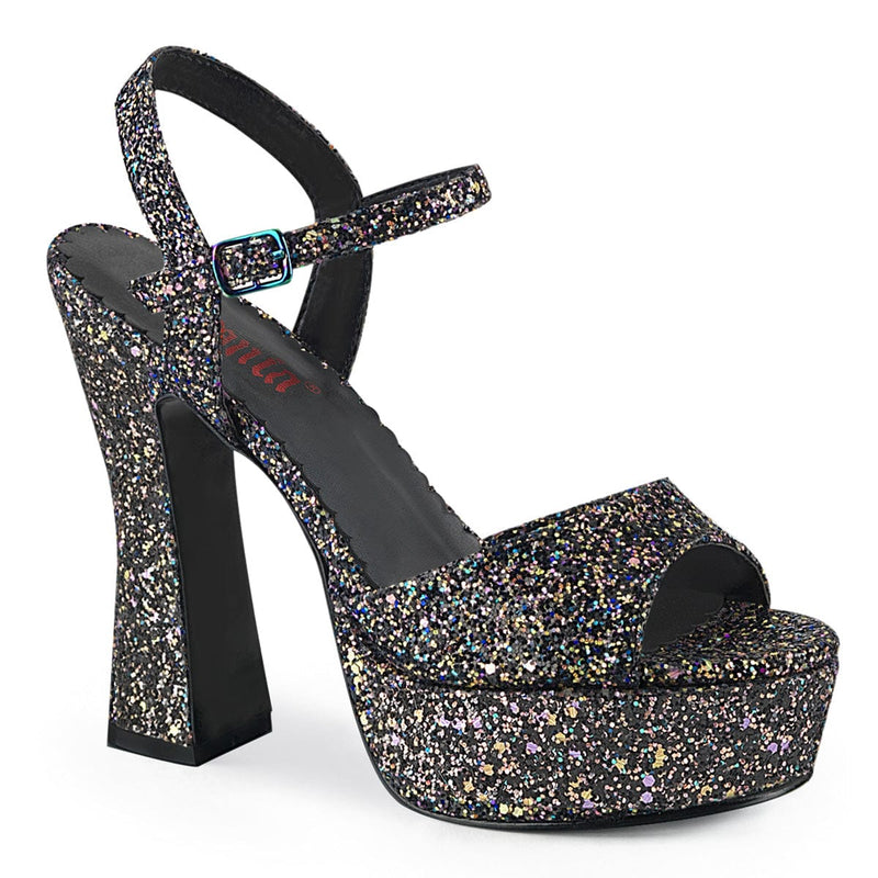 Demonia DOLLY-09 Sandal (Black Multi Glitter)