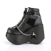 Demonia DYNAMITE-101 Ankle Boot (Black Vegan Leather-Vegan Suede)