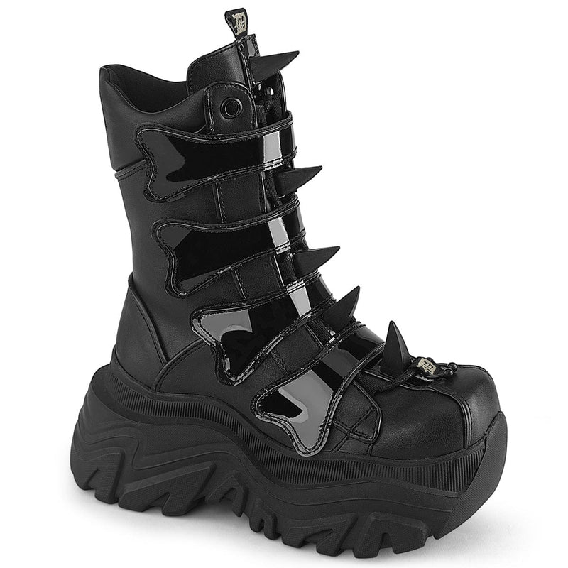Demonia ECHO-110 Mid-Calf Boot (Black Vegan Leather)