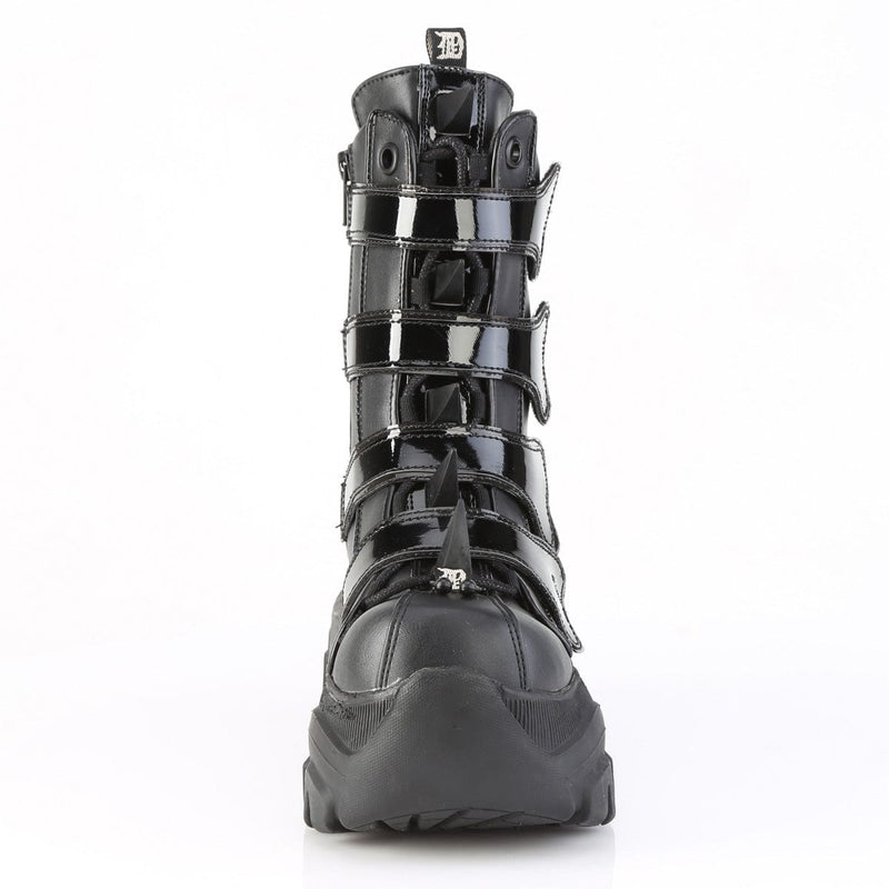 Demonia ECHO-110 Mid-Calf Boot (Black Vegan Leather)