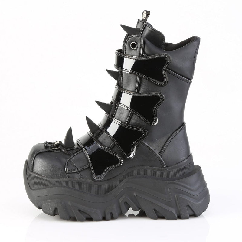 Demonia ECHO-110 Mid-Calf Boot (Black Vegan Leather)